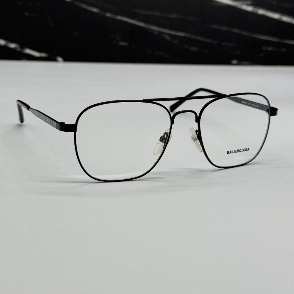 NEW BALENCIAGA BLACK UNISEX EYEGLASSES BALENCIAGA BB0037O 001